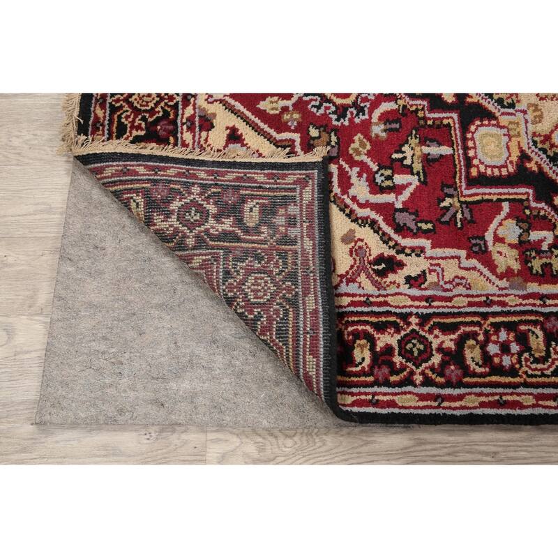 Stunning Geometric Heriz Oriental Area Rug Wool Hand-knotted - 3'11" x 5'10"