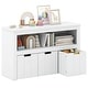 preview thumbnail 4 of 42, Costway Storage Cabinet 3 Drawer Chest w/Wheels Large Storage Cube - See Details White