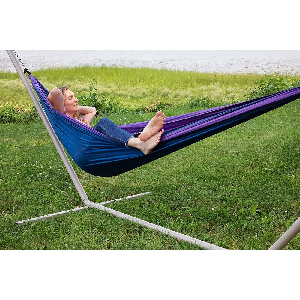 Makena Camping Hammock Set With Storage Bag Double Hammock for Two Outdoor Tree Swing Portable Hammock