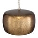 preview thumbnail 6 of 6, Uttermost Lemont Hammered Brass 1 Light Pendant - N/A