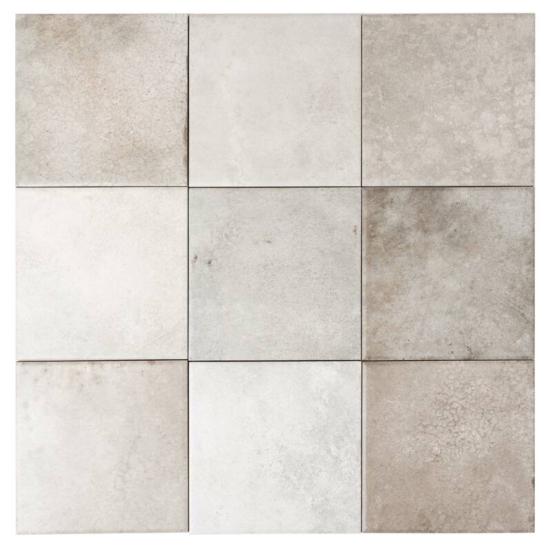 Zahara 6x6 Cool Gray Porcelain Zellige Square Wall and Floor Tile (5.38 sq ft/case) - 22 Pack