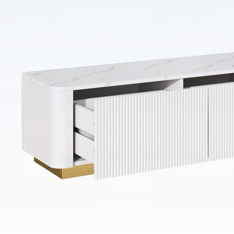 Modern Fluted TV Stand for TVs Up to 85