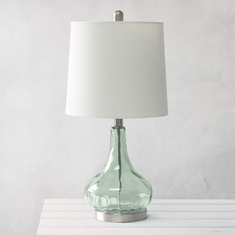 23.25 in. Modern Colored Dimpled Glass Table Lamp