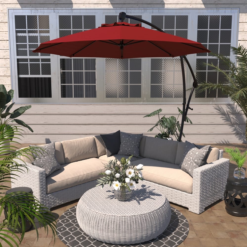 Okracoke 9ft Rotating Aluminum Umbrella by Havenside Home