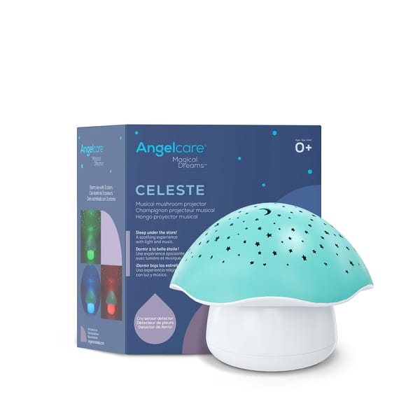 slide 2 of 5, Angelcare Magical Dreams Celeste Mushroom Projector - White