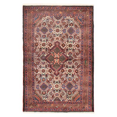 ECARPETGALLERY Hand-knotted Konya Anatolian Cream Wool Rug - 3'6 x 5'1