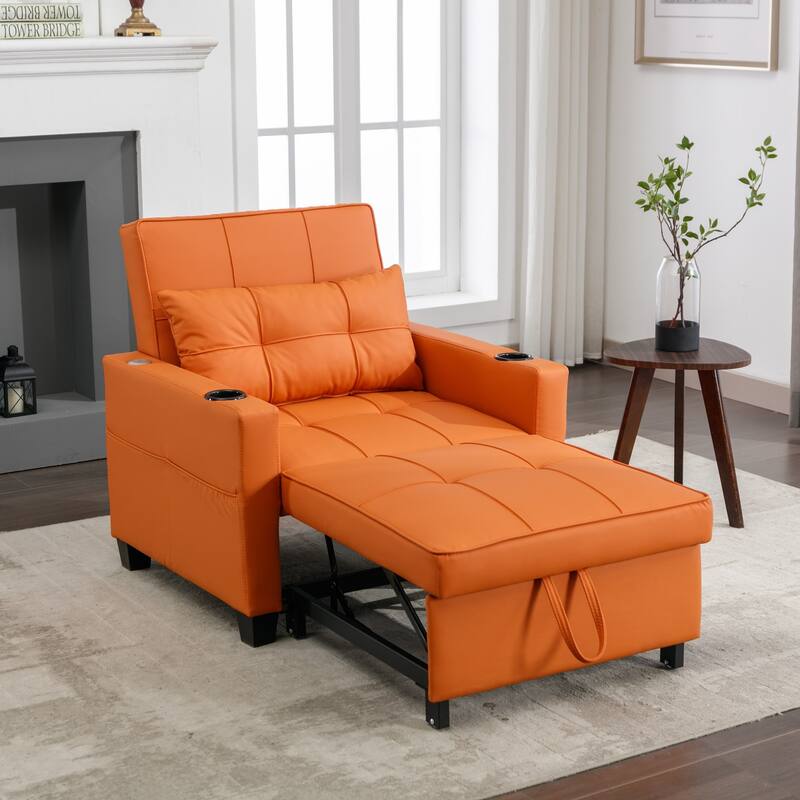 Pull Out Recliner Chair Bed Convertible 3 in 1