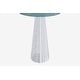 preview thumbnail 56 of 106, 16-in. Glass Lamp w/ Brushed Nickel Accents and Drum Shade