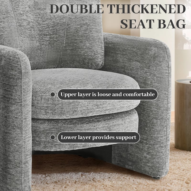 Upholstered Barrel Armchair