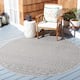 SAFAVIEH Courtyard Terezija Indoor/ Outdoor Waterproof Patio Backyard Rug - 10' Round - Grey/Black