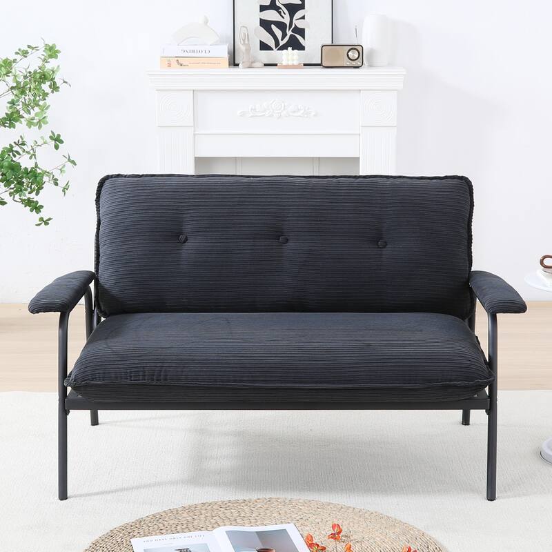 The 53-Inch Sofa Offers A Spacious Layout In The Small Apartment - Black