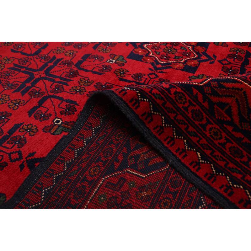 ECARPETGALLERY Hand-knotted Finest Khal Mohammadi Red Wool Rug - 4'2 x 6'5