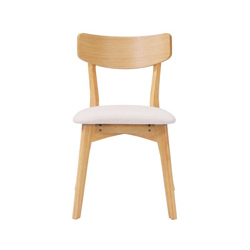 Christopher Knight Home - Thalorin Mid-Century Dining Table with Rubberwood Legs and Upholstered Chair Ensemble