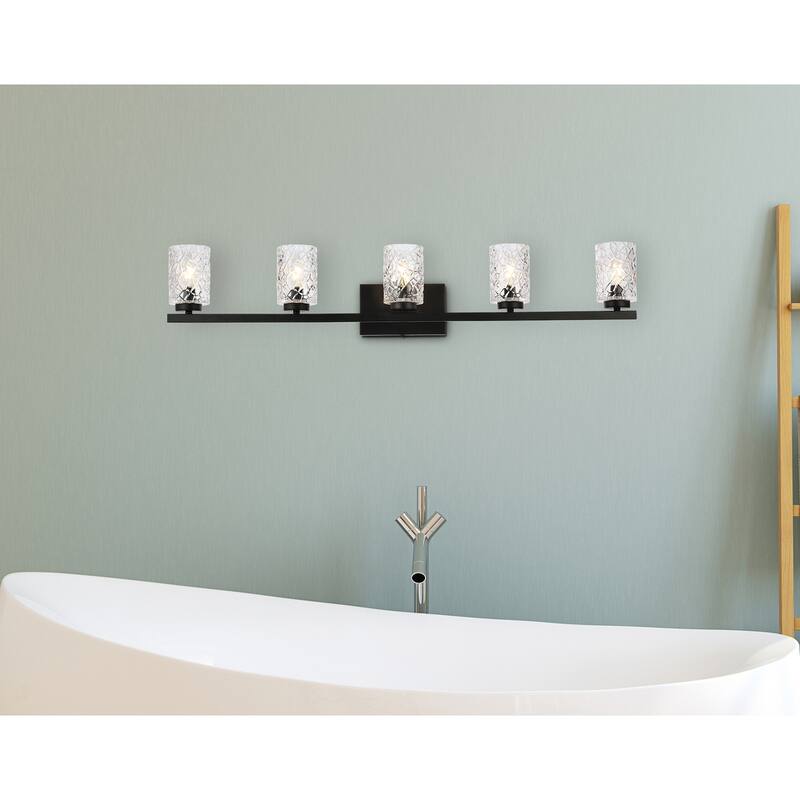 Cara 5 Light Bath Sconce with Clear Shade