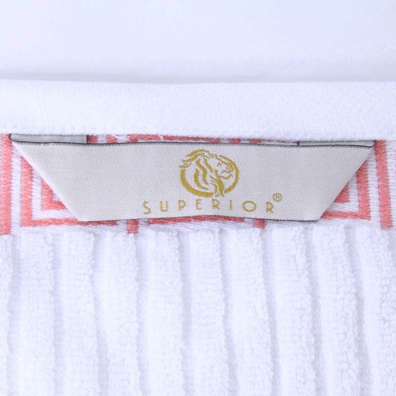 Superior Athens Cotton Floral Border Greek Key 3-Piece Towel Set