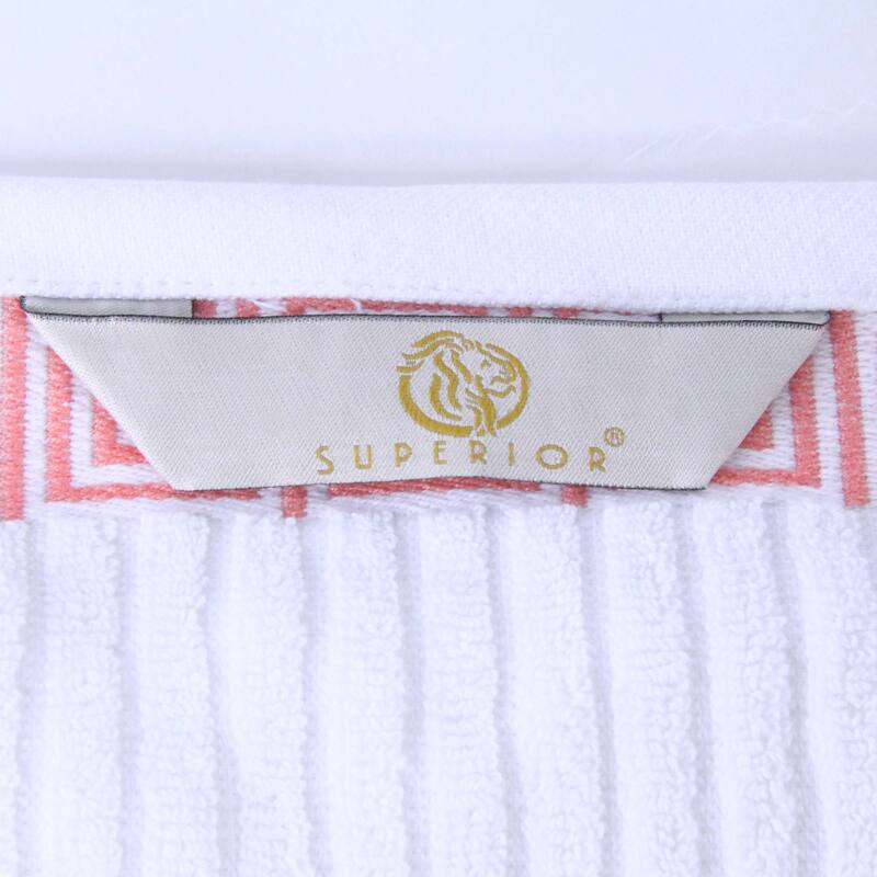 Superior Athens Cotton Floral Border Greek Key 6-Piece Towel Set