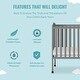 preview thumbnail 4 of 3, Dream On Me , 2 In 1 Lightweight Portable Cribs - Steel Grey