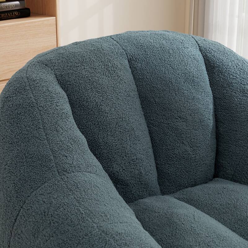 Upholstered Bean Bag Chair,Modern Lazy Floor Sofa Chair