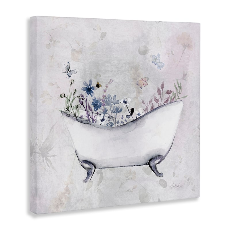 Stupell Delicate Bath with Botanics Canvas Wall Art Design By Stella Chang