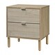 preview thumbnail 3 of 7, Merk Brown Nightstand 2 Drawers