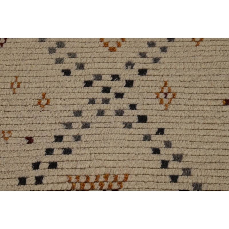 Moroccan Oriental Area Rug Hand-Knotted Wool Carpet - 5'1" x 8'0"