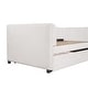 preview thumbnail 11 of 9, Beige Twin Size Velvet Upholstered Daybed with Pull-out Trundle Bed