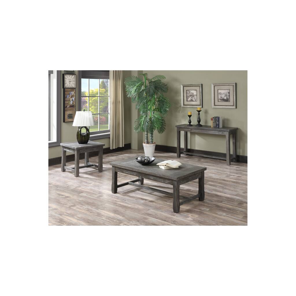 The Gray Barn Glastonbury Rustic Charcoal Grey Sofa Table