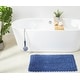 preview thumbnail 15 of 61, Better Trends Lilly Crochet Cotton Reversible Tufted Bath Rugs 21" x 34" - Blue