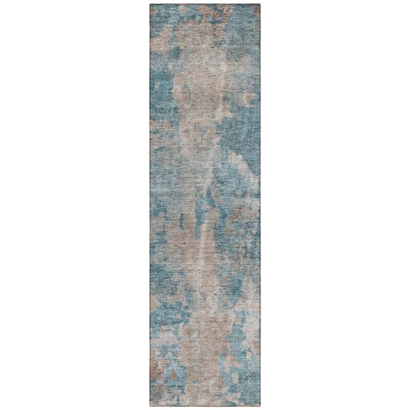 Alfina Unique Abstract Weather Resistant Classic Meets Modern Outdoor Rug