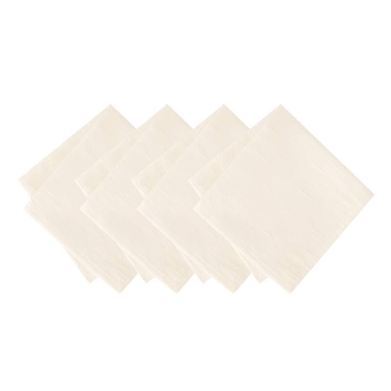 Continental Solid Texture Water and Stain Resistant Napkins, Set of 4 - Ivory