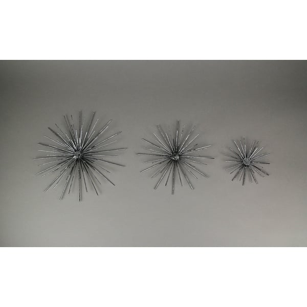 Aged Silver Finish Mid Century Modern Atomic Star Burst Wall On Sale Overstock 31702593