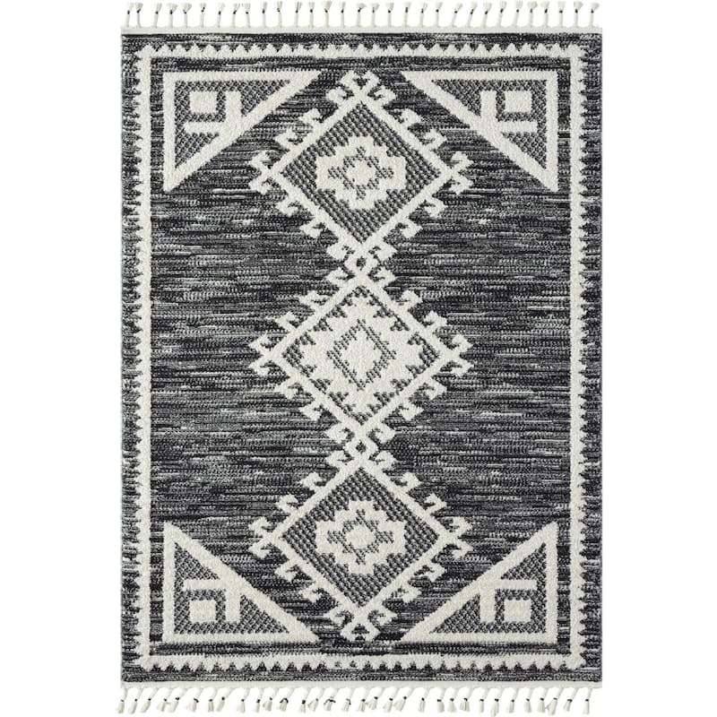 Luxe Weavers South Western Fringe Geometric Area Rug for Living Rooms