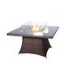preview thumbnail 3 of 7, Wicker Square Fire Pit Table with Cover and Bowl by Moda Furnishings(Table Only) - N/A