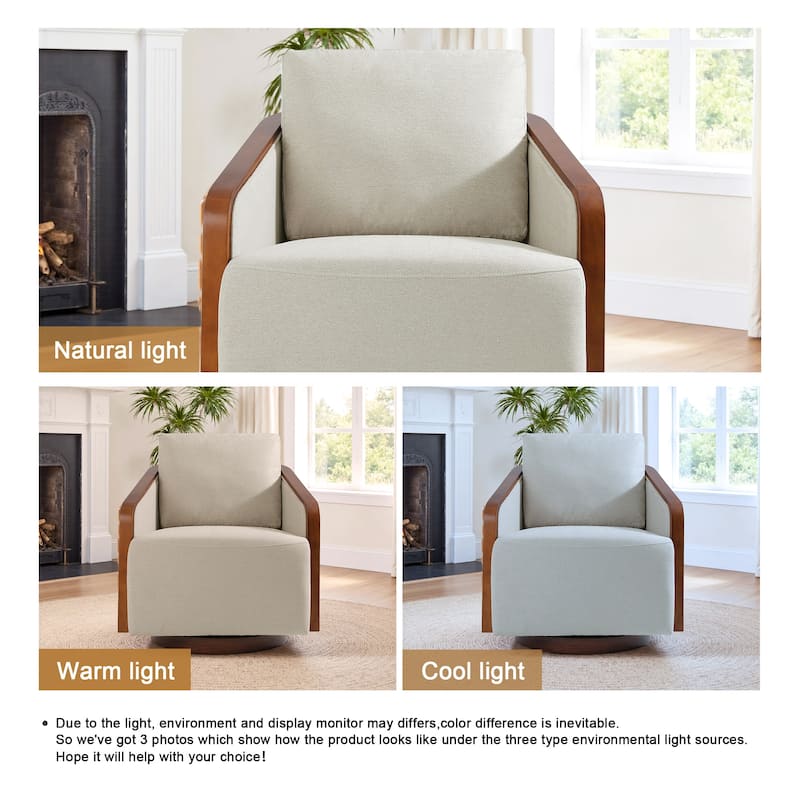 Modern Upholstered Swivel Accent Chair