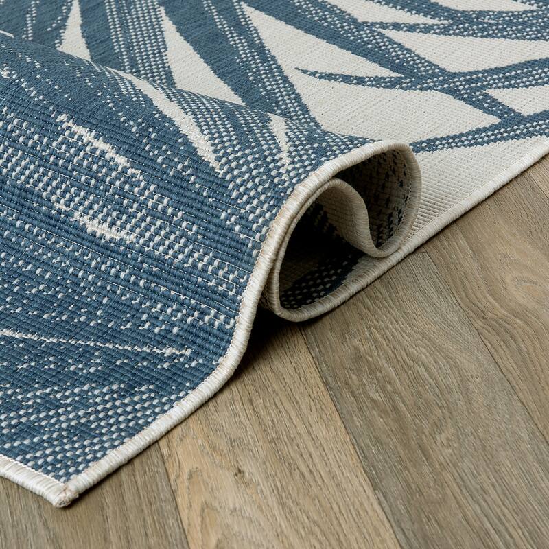 World Rug Gallery Tropical Nature Inspired Indoor/Outdoor Area Rug