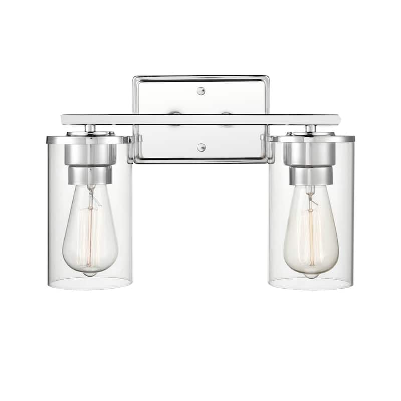 Millennium Lighting Verlana 2-Light Bathroom Vanity Fixture in Multiple Finishes with Clear Glass Shades