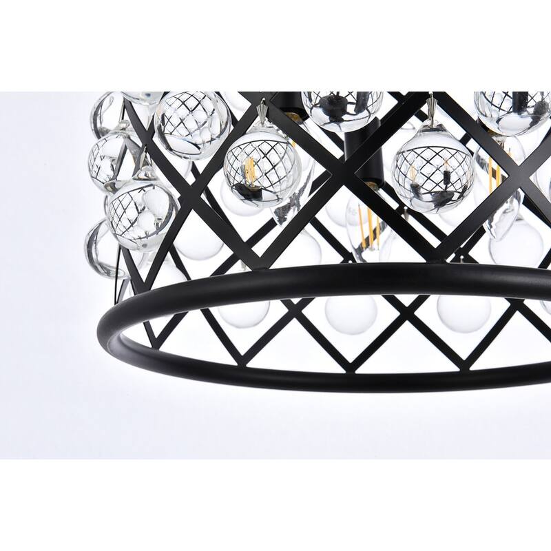 Royce Edge 3-Light Matte Black Pendant - matte black (royal cut clear crystals) - matte black (royal cut clear crystals)