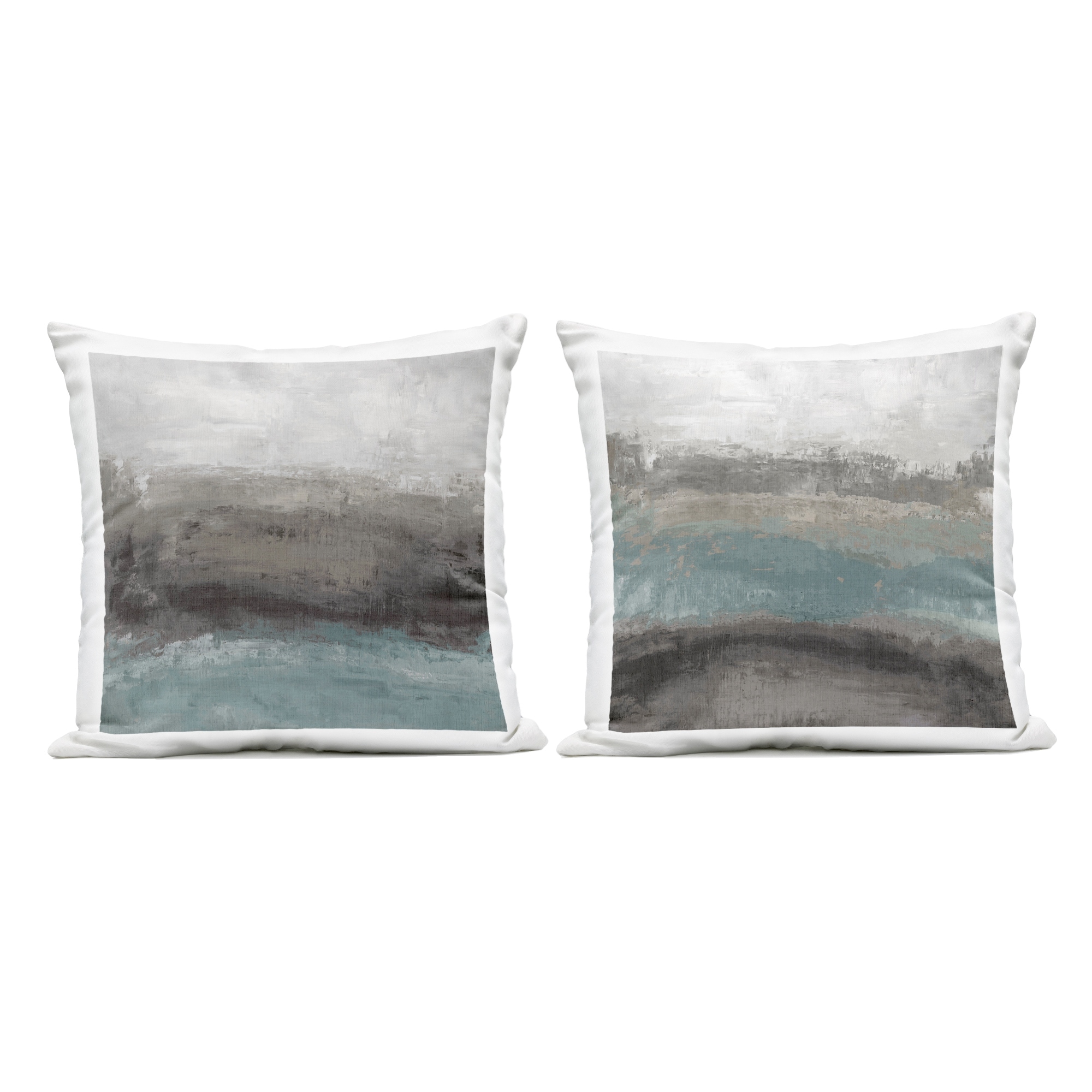 Stupell Dark Earth & Sea Printed Outdoor Throw Pillow Design by Hannah Dawson (Set of 2)