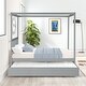 preview thumbnail 3 of 10, Full Size House Bed with Twin Trundle, Solid Wood Platform Frame with Headboard, No Box Spring Required