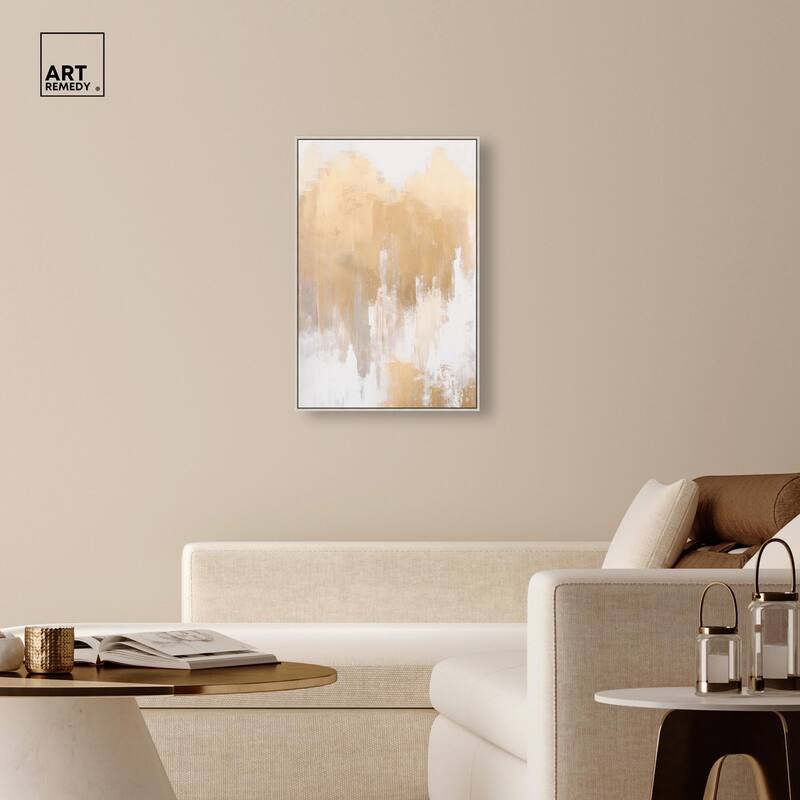 Soft Grey Glam Gold II Canvas by Art Remedy