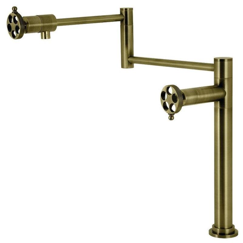 Kingston Brass KS470.RKZ Wendell 3 GPM Single Hole Pot Filler - Antique Brass