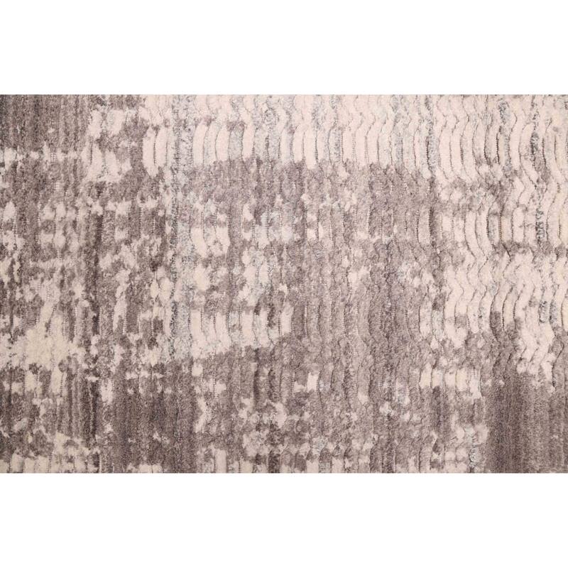 ECARPETGALLERY Hand Loomed Elysian Dark Grey Wool Rug - 9'1 x 11'10