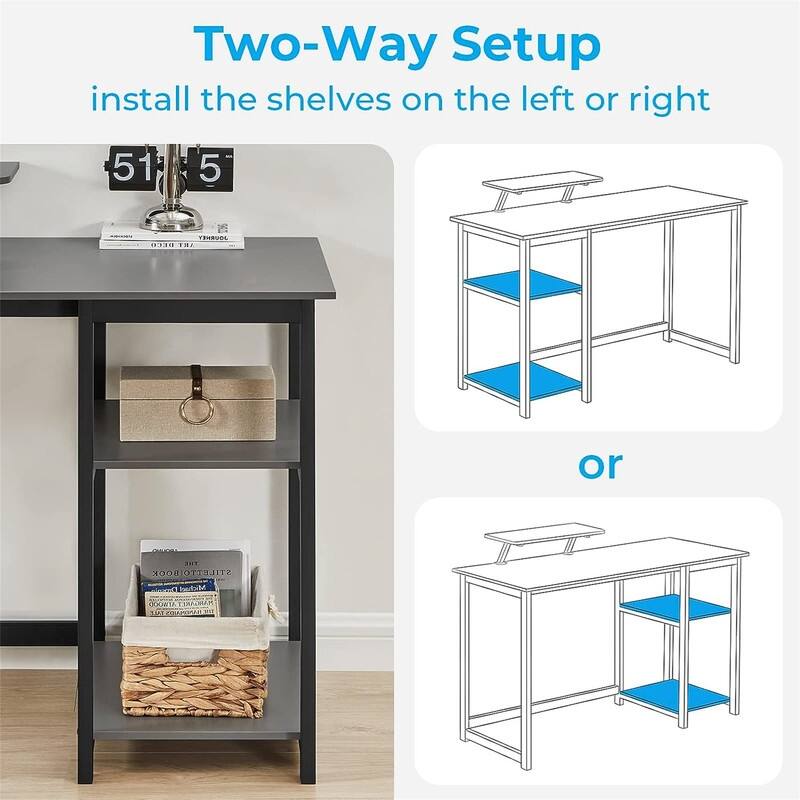 Computer Home Office Desk with Monitor Stand