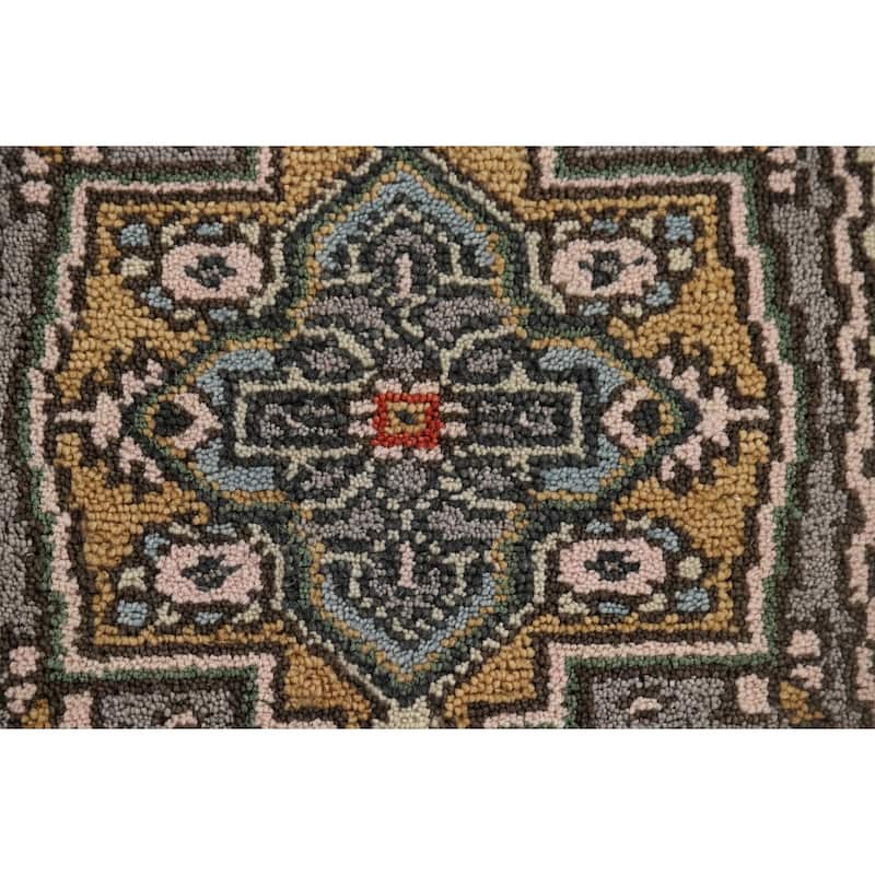 Gray Heriz Serapi Indian Accent Rug Handmade Wool Carpet - 2'0" x 3'0"