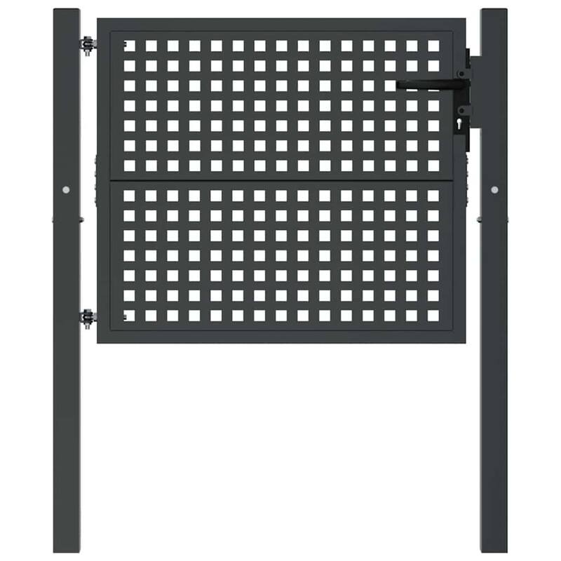 vidaXL Garden Gate Anthracite 39.4x29.5" Steel - 41.3 x 49.2"