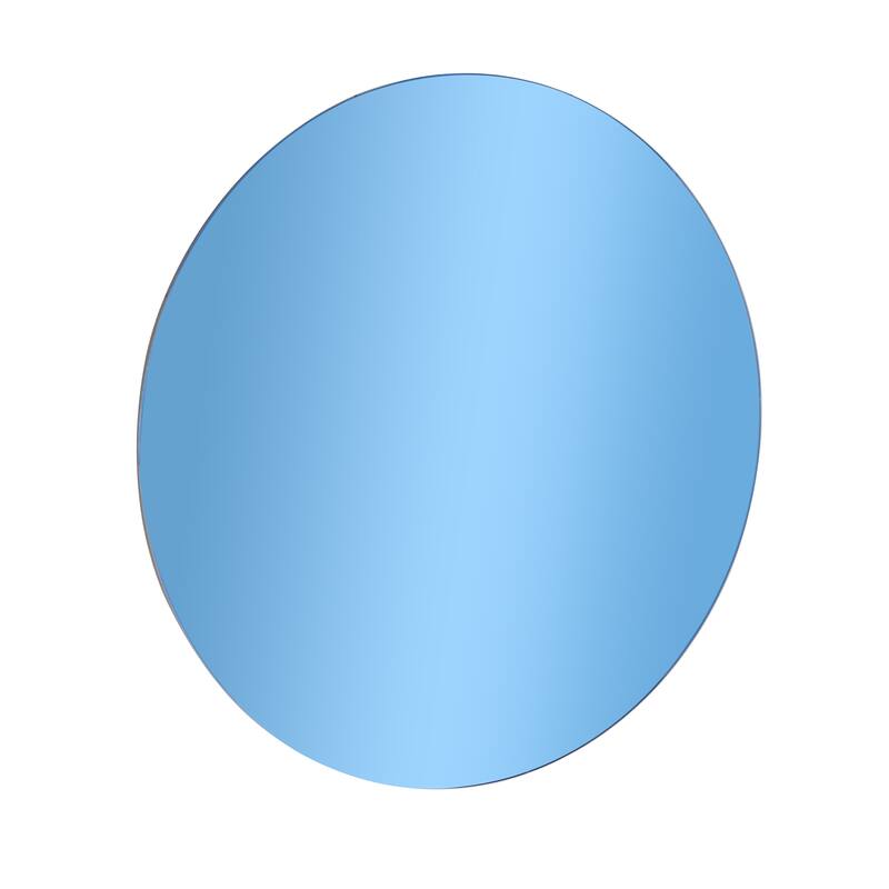 Wood Round Tinted Wall Mirror - Purple, Blue or Beige - Roche River Decor