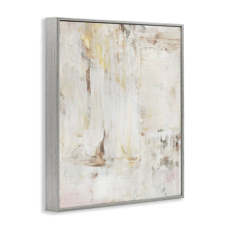 Stupell Natural Muted Abstract Framed Giclee Art Design By Victoria Barnes