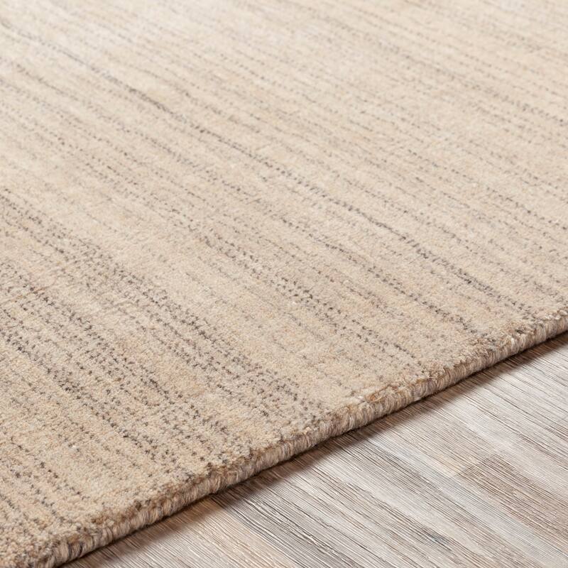 Viteri Handmade Solid Wool Blend Area Rug