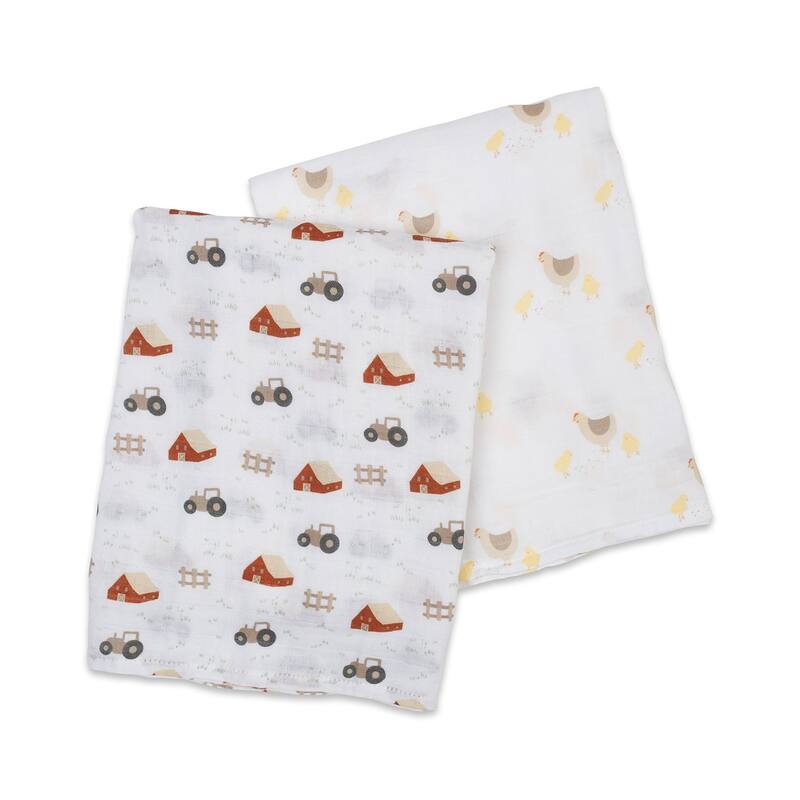 lulujo 2 PK Muslin Swaddling Blankets