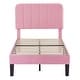 preview thumbnail 6 of 9, Javlergo Upholstered Adjustable Headboard Velvet Platform Bed Quiet Heavy-Duty Bed Frame No Box Spring Needed